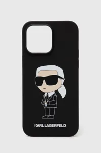 Zadný kryt Karl Lagerfeld Liquid Silicone Ikonik NFT pre Apple iPhone 14 Pro Max, čierna 57983112373
