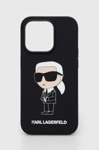 Zadný kryt Karl Lagerfeld Liquid Silicone Ikonik NFT pre Apple iPhone 14 Pro, čierne 57983112372