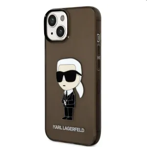 Karl Lagerfeld KLHCP14SHNIKTCK Apple iPhone 14 black hardcase Ikonik Karl Lagerfeld