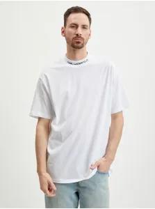 Bavlnené tričko Karl Lagerfeld biela farba, s potlačou #7399390