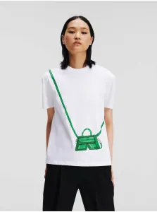 Tričko Karl Lagerfeld Karl K Cross Bag T-Shirt Biela L