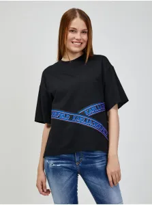Black Women's Oversize T-Shirt KARL LAGERFELD - Women #634743