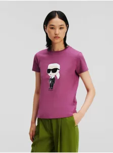 Tričko Karl Lagerfeld Ikonik 2.0 Karl T-Shirt Fialová S