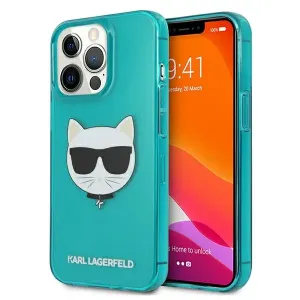 Karl Lagerfeld for iPhone 13 Pro / 13 6,1'' KLHCP13LCHTRB blue hard case Glitter Choupette Fluo