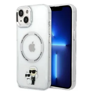Karl Lagerfeld IML Karl and Choupette NFT MagSafe Zadný Kryt pre iPhone 15 Plus Transparent