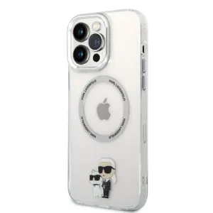 Karl Lagerfeld MagSafe Kompatibilní Kryt IML Karl and Choupette NFT pro iPhone 13 Pro Max Transparent