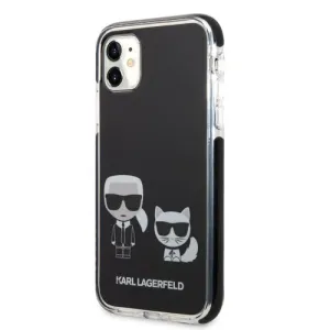 Puzdro Karl Lagerfeld TPE Karl and Choupette iPhone 11 - čierne