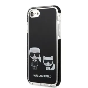 Puzdro Karl Lagerfeld TPE Karl and Choupette iPhone 7/8/SE 2020/SE 2022 - čierne