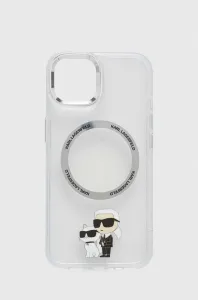 Karl Lagerfeld MagSafe Kompatibilní Kryt IML Karl and Choupette NFT pro iPhone 13 Transparent