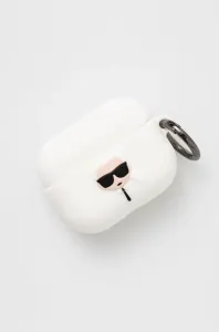 Karl Lagerfeld KLACAPSILGLWH Apple AirPods Pro cover white Silicone Ikonik