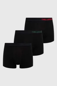 Spodná Bielizeň Karl Lagerfeld Hip Logo Trunk 3-Pack Čierna S #4244512