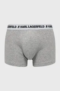 Boxerky Karl Lagerfeld 3-pak pánske, šedá farba