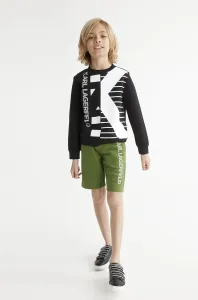 Detské krátke nohavice Karl Lagerfeld zelená farba #4838179
