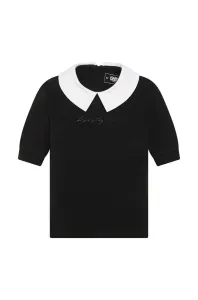Dievčenské šaty Karl Lagerfeld čierna farba, mini, áčkový strih #8764189
