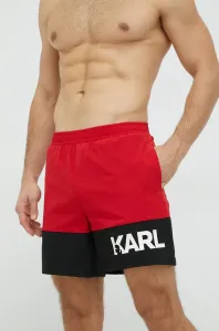 Plavkové šortky Karl Lagerfeld červená farba #8721672