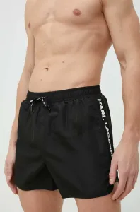 Plavkové šortky Karl Lagerfeld čierna farba #8478728