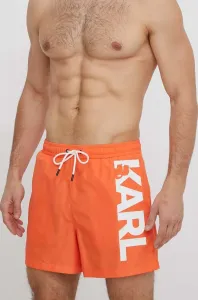 Plavkové šortky Karl Lagerfeld oranžová farba