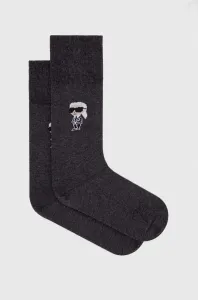 Ponožky Karl Lagerfeld pánske, šedá farba