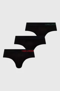 Slipy Karl Lagerfeld 3-pak pánske, čierna farba #6784963