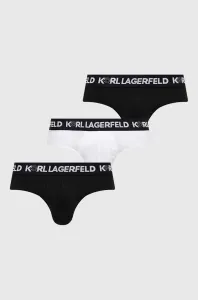 Slipy Karl Lagerfeld 3-pak pánske, čierna farba #4244516