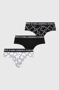 Slipy Karl Lagerfeld 3-pak pánske, čierna farba #7480331
