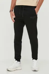 Tepláky Karl Lagerfeld čierna farba, s potlačou #8949265