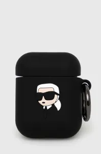 Karl Lagerfeld 3D Logo NFT Karl Head silikónový obal pre Apple AirPods 12, čierny 57983112287