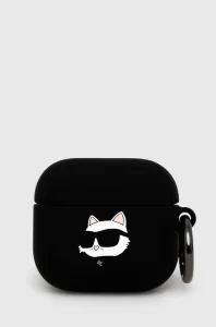Karl Lagerfeld 3D Logo NFT Choupette Head Silikonové Pouzdro pro Airpods 3 Black