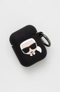 Karl Lagerfeld KLACCSILKHBK Apple AirPods cover black Silicone Ikonik