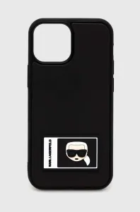 Puzdro Karl Lagerfeld iPhone 13 Mini KLHCP13S3DKPK black hard case Iconic Karl's Head