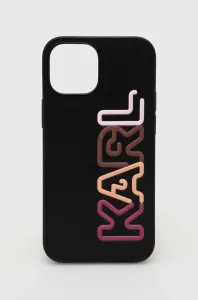 Puzdro Karl Lagerfeld iPhone 13 Mini KLHCP13SPCOBK black hard case Multipink Logo
