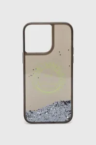 Karl Lagerfeld KLHCP14XLCRSGRK Apple iPhone 14 Pro Max black hardcase Liquid Glitter RSG