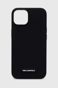 Karl Lagerfeld KLHMP14SSLMP1K Apple iPhone 14 hardcase black Silicone Plaque Magsafe