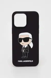 Karl Lagerfeld KLHMP14XSNIKBCK Apple iPhone 14 Pro Max hardcase black Silicone NFT Ikonik Magsafe