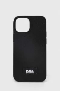 Karl Lagerfeld KLHCP13SSFMP2K Apple iPhone 13 mini hardcase black Saffiano Plaque
