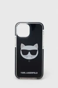 Puzdro Karl Lagerfeld iPhone 13 Mini KLHCP13STPECK black hard case Iconic Choupette Head