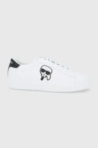 Kožená obuv Karl Lagerfeld Kupsole Iii biela farba #205280