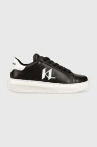 Kožené tenisky Karl Lagerfeld KAPRI MENS čierna farba, KL52515A #8740021