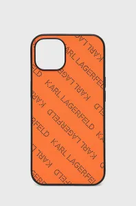Karl Lagerfeld KLHCP13MPTLO Apple iPhone 13 hardcase orange Perforated Allover