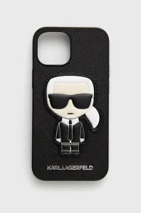 Karl Lagerfeld KLHCP13SOKPK Apple iPhone 13 mini black ochranný kryt Saffiano Ikonik Karl`s Patch