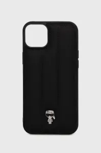 Puzdro Karl Lagerfeld Quilted Puffy Ikonik Logo iPhone 14 Plus - čierne