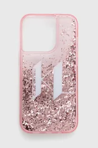 Karl Lagerfeld KLHCP14LLBKLCP Apple iPhone 14 Pro pink hardcase Liquid Glitter Big KL