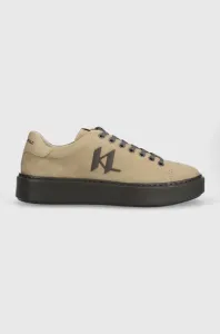 Semišové tenisky Karl Lagerfeld MAXI KUP béžová farba, KL52217 #8058020