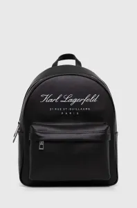 Ruksak Karl Lagerfeld dámsky, čierna farba, veľký, s potlačou