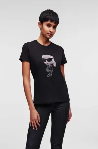 Bavlnené tričko Karl Lagerfeld čierna farba #8176988