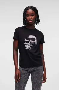 Bavlnené tričko Karl Lagerfeld čierna farba #8212693