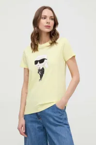 Tričko Karl Lagerfeld Ikonik 2.0 Karl T-Shirt Žltá S