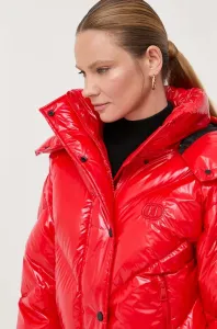 Páperová bunda Karl Lagerfeld dámska, červená farba, zimná #8728843