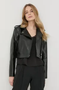 Bunda Karl Lagerfeld dámska, čierna farba, prechodná #3781963