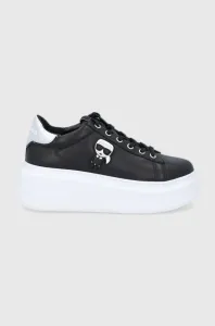 Kožená obuv Karl Lagerfeld ANAKAPRI čierna farba, na platforme #1004244